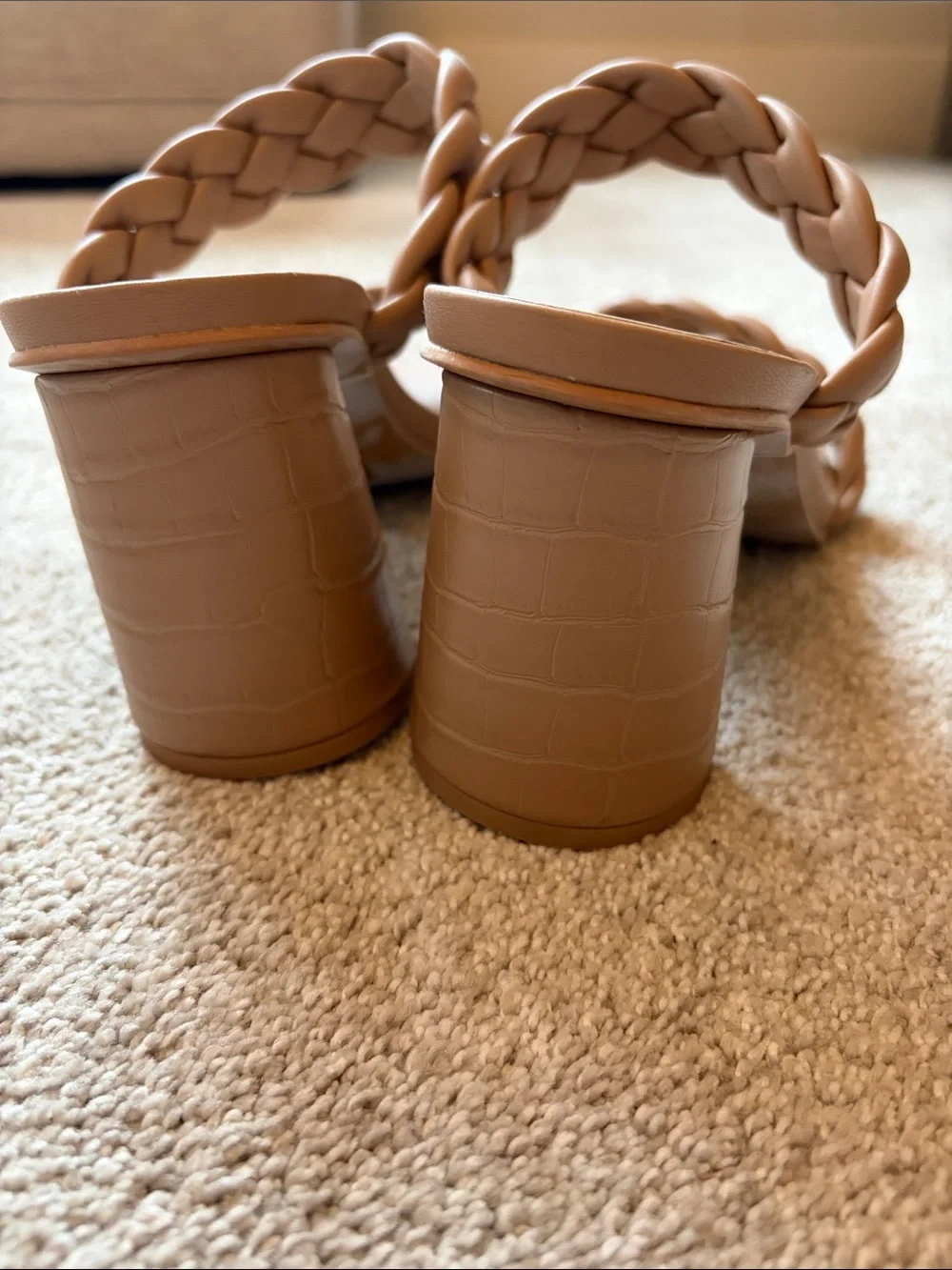 Dolce Vita Braided Tan Block Heel Mule
